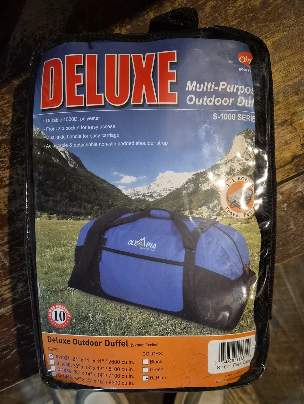 Olympia Activewear Blue and Black Men’s Duffel Bag